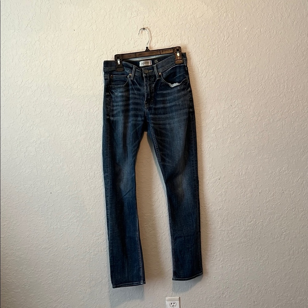 Slim Blue Jeans with Lived-In Look